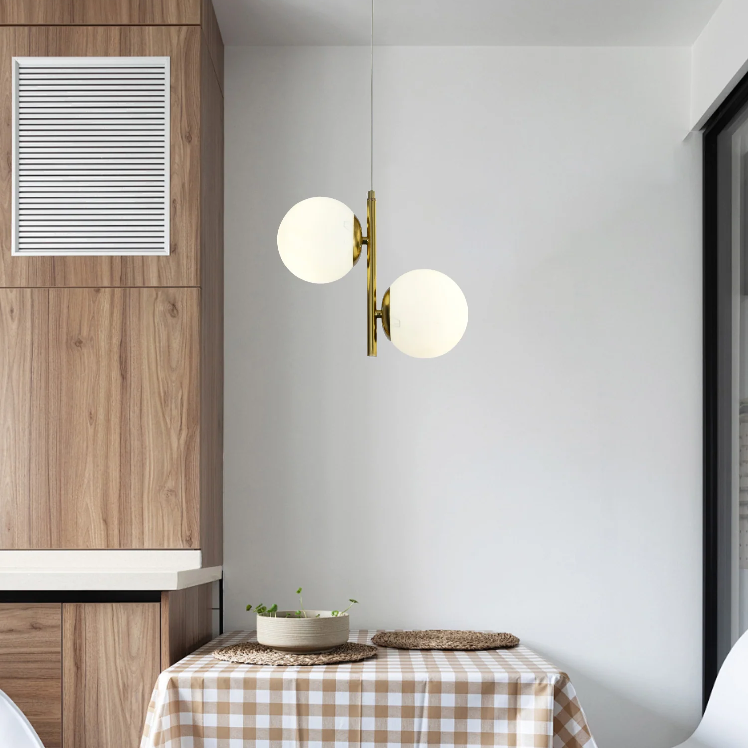 Pendul DIONIS Gold Abajur Mat 2xE27