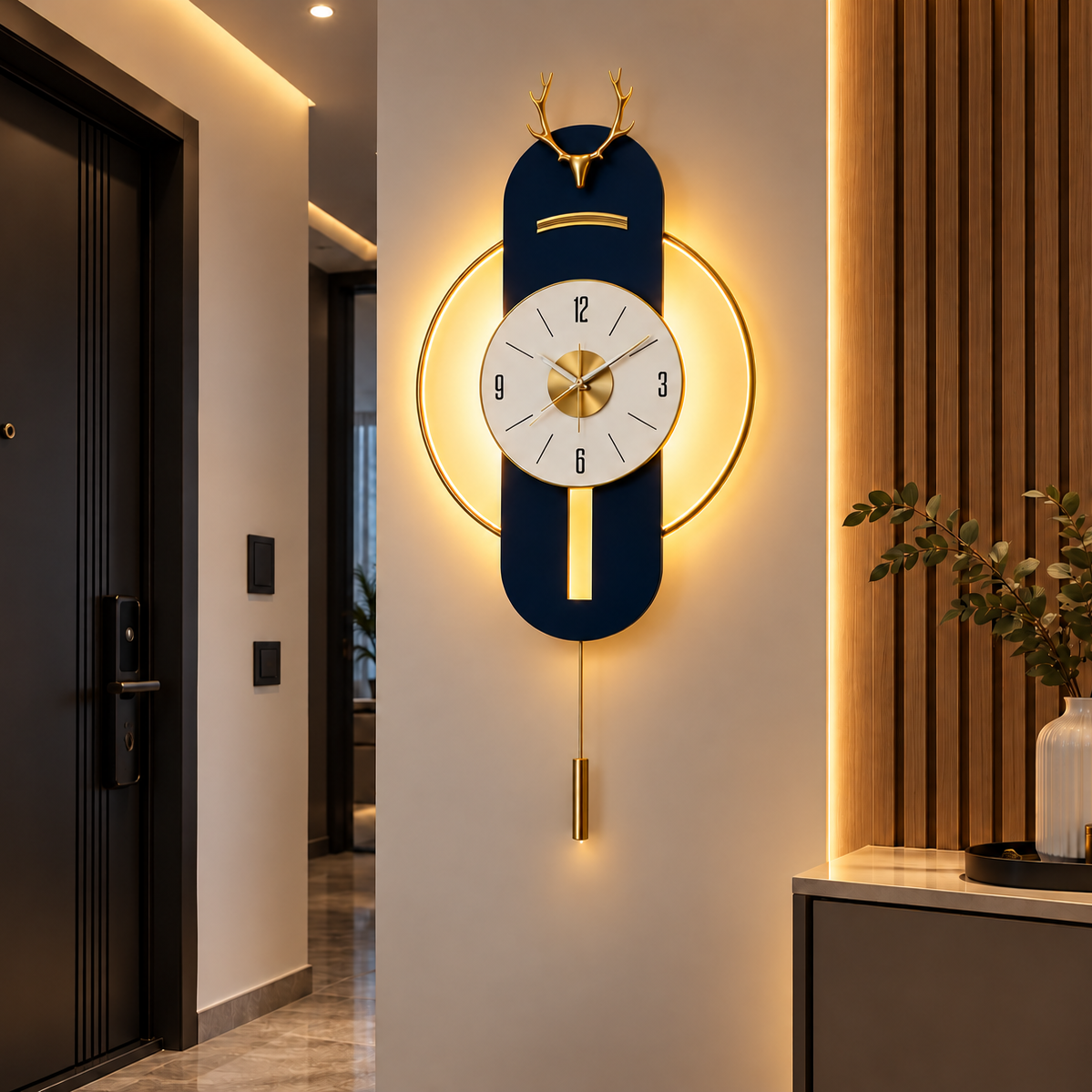 Aplica LED cu Ceas 18W AURORA DEER 30cm CCT