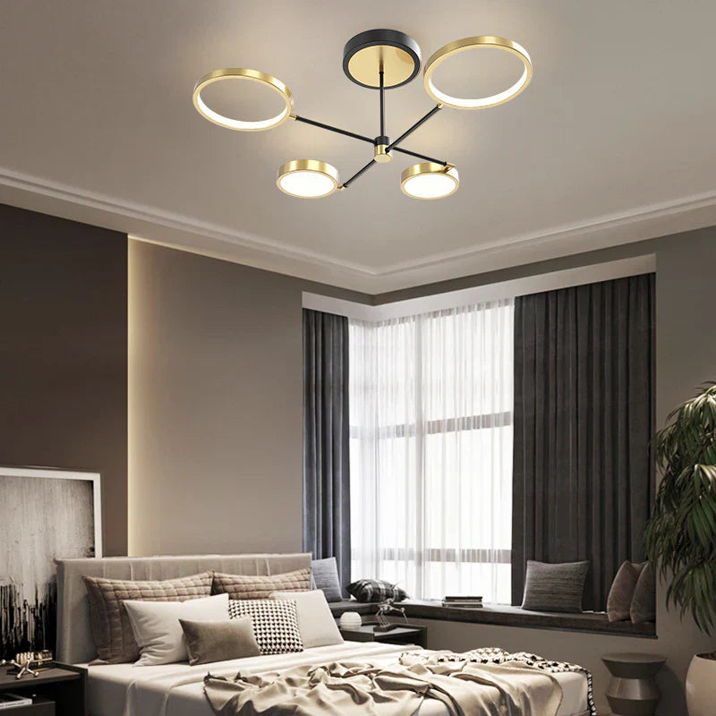 Lustra Led 68W 2 + 2 Dynamo Echivalent 300W Telecomanda Lighting Fixtures