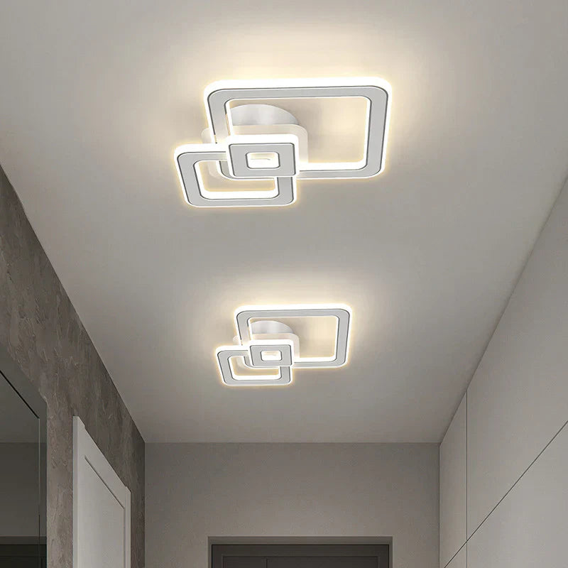 Lustra LED SQUARES Alb 3 Functii Echivalent 300W