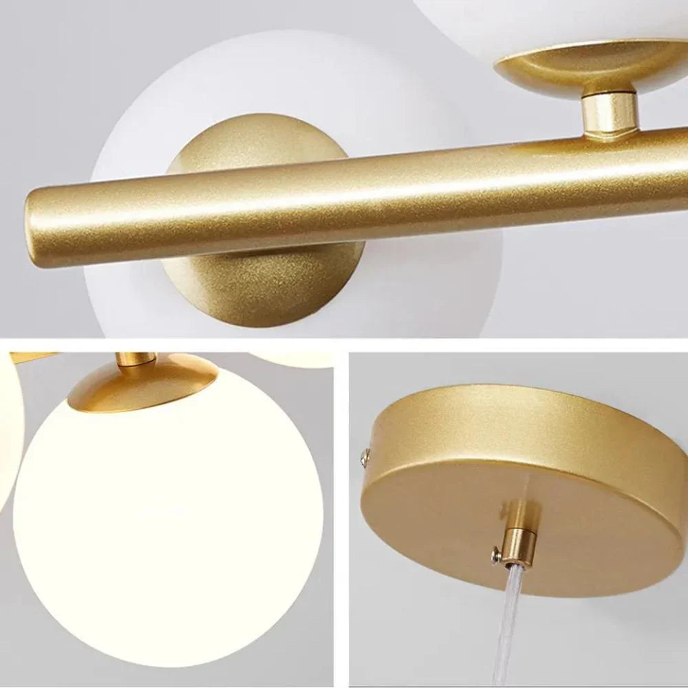 Lustra Suspendata PROTIS Gold Abajur MAT