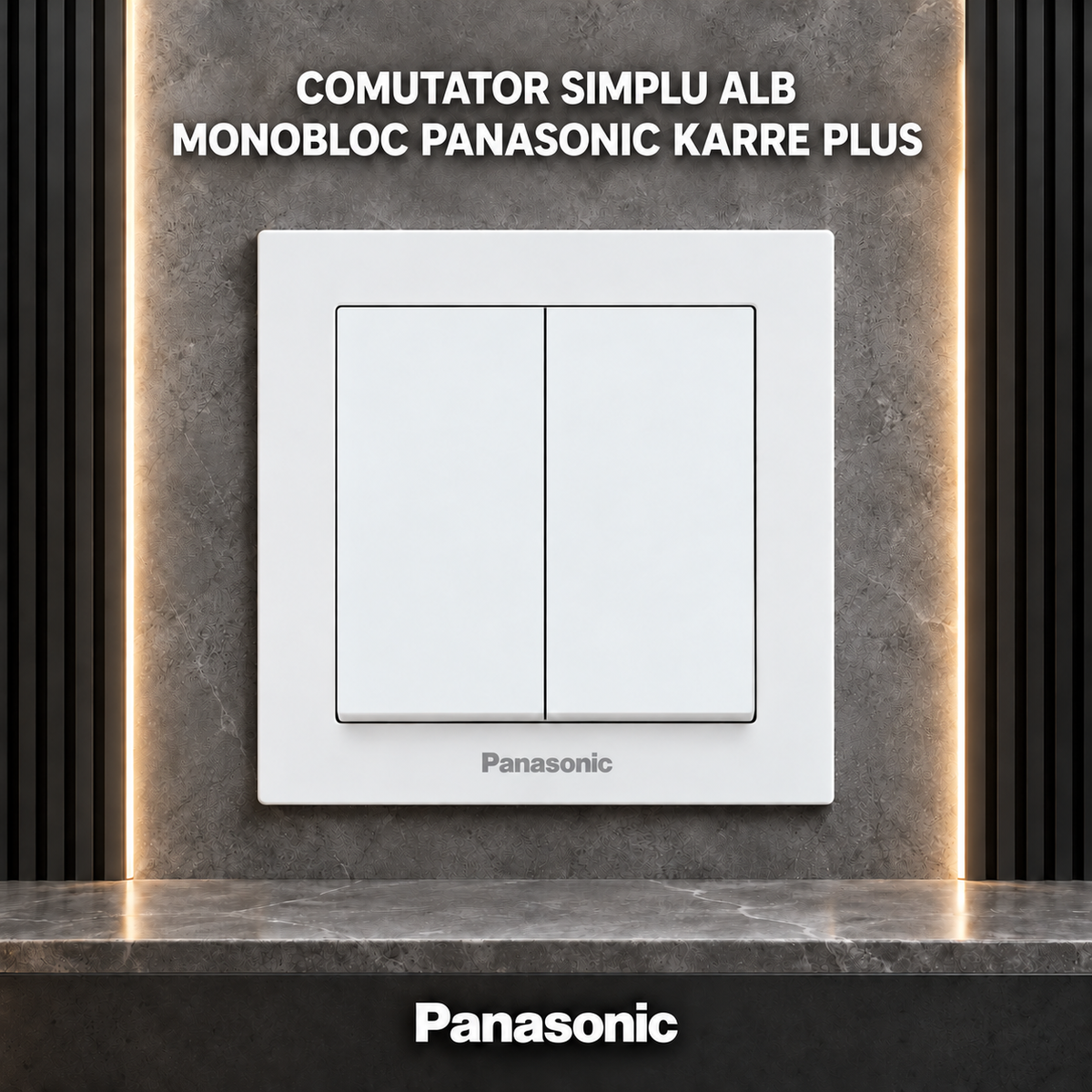 Comutator Simplu Alb Monobloc Panasonic Karre Plus
