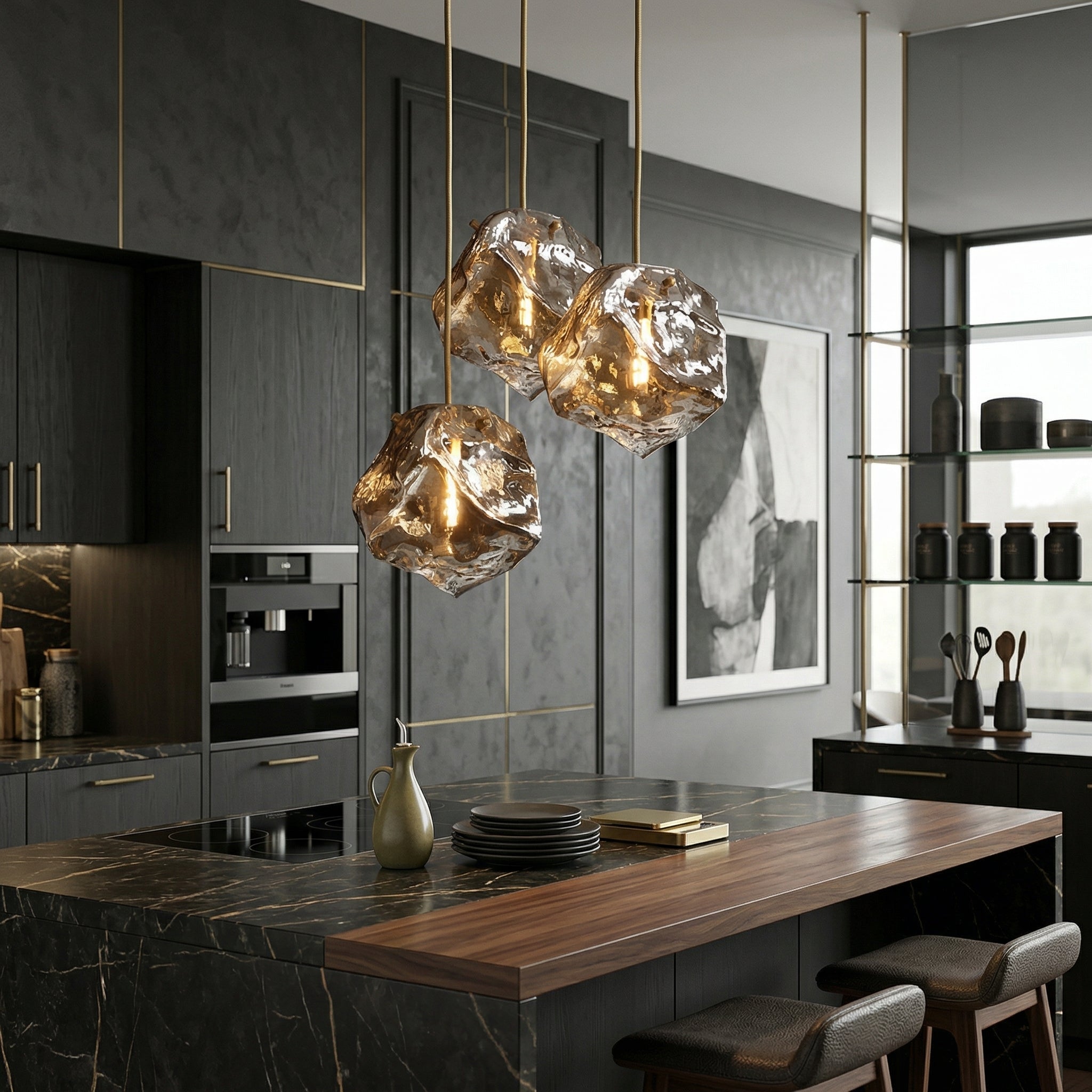 Lustra Suspendata KIRA 5xE14 Black TT1002-3