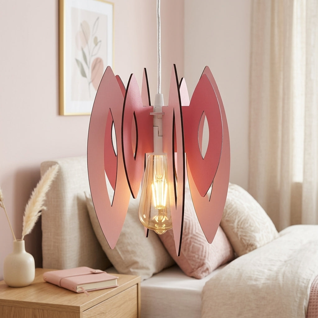 Pendul 1xE14 Elips Pink 70CM