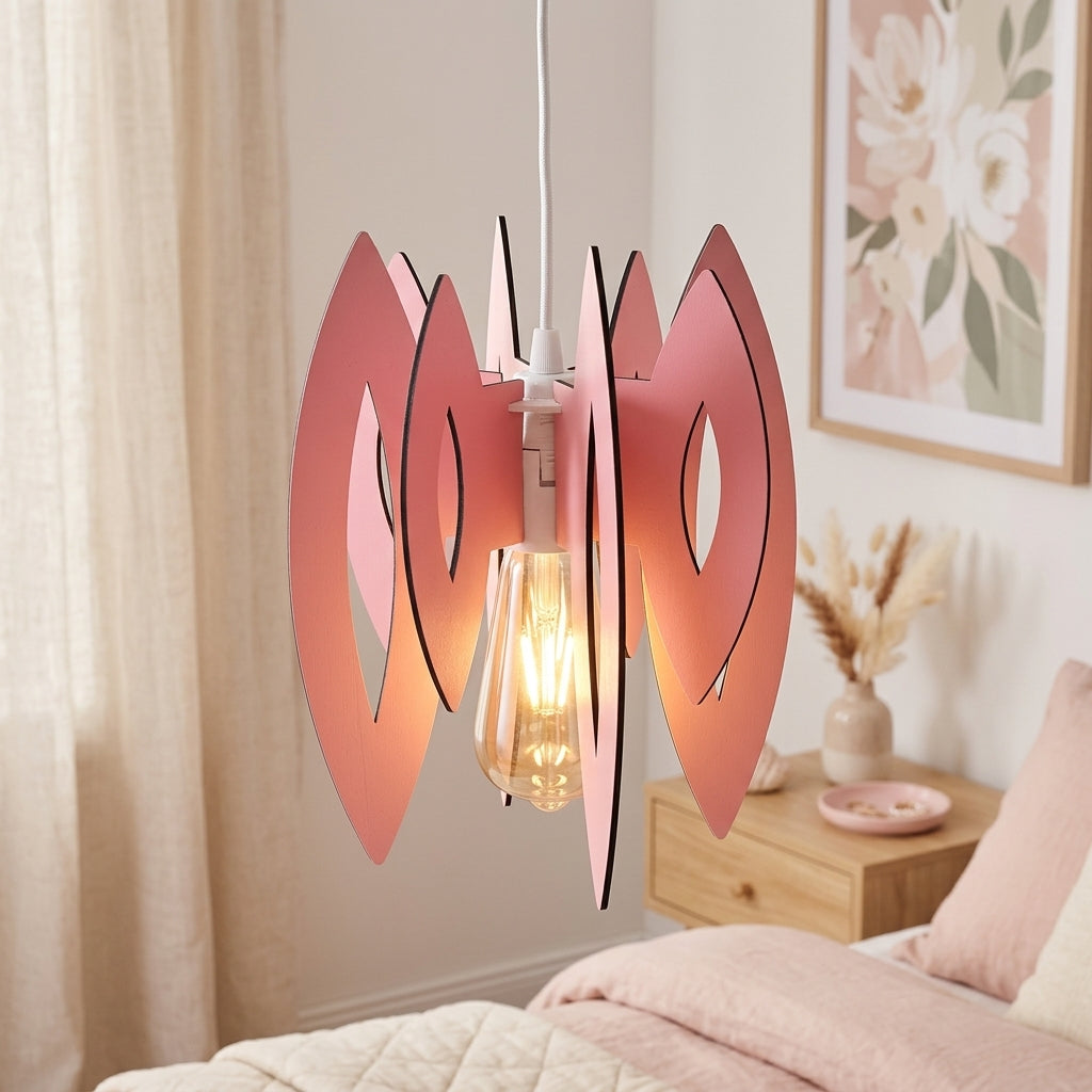 Pendul 1xE14 Elips Pink 70CM