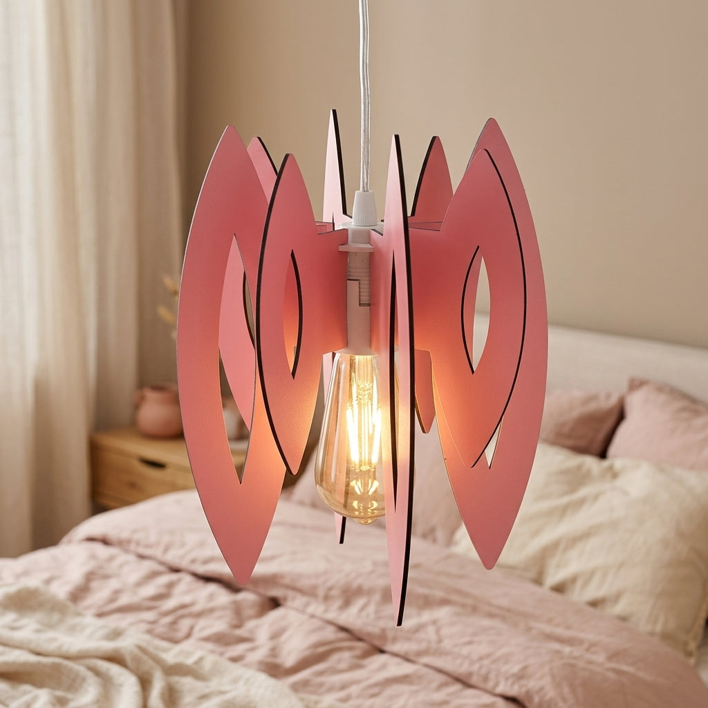 Pendul 1xE14 Elips Pink 70CM