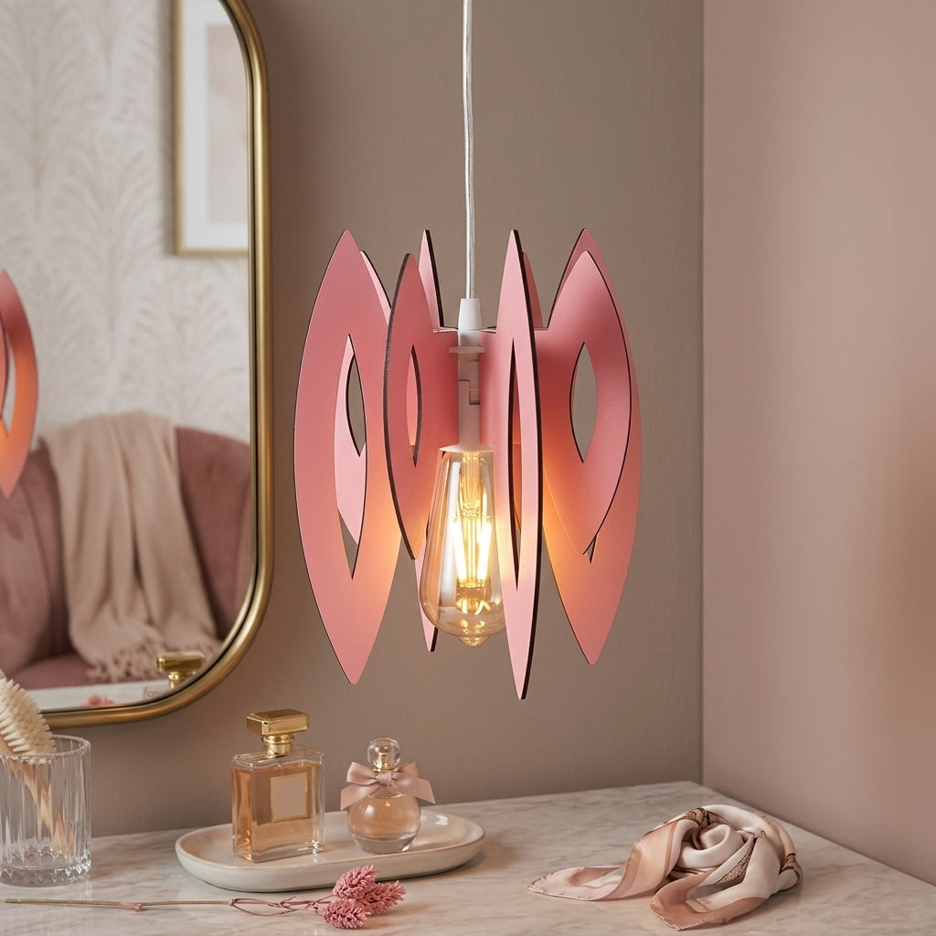 Pendul 1xE14 Elips Pink 70CM