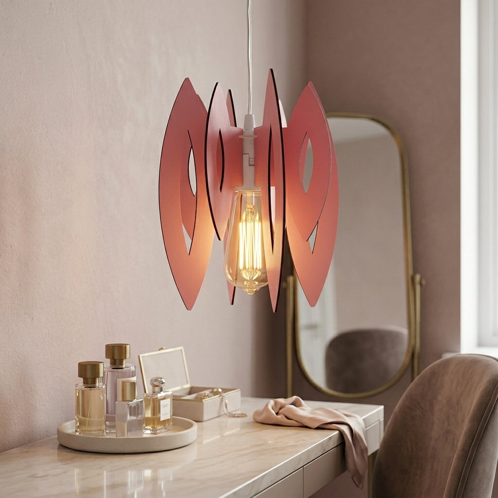 Pendul 1xE14 Elips Pink 70CM