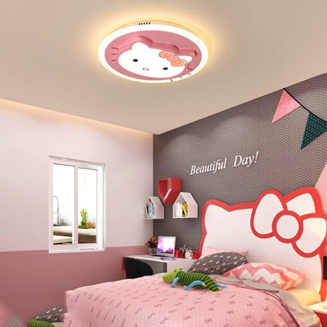 Lustra LED 104W Pink Kitty Telecomanda Echivalent 400W