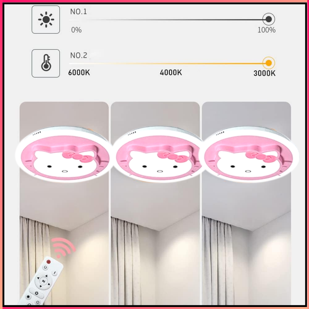 Lustra LED 104W Pink Kitty Telecomanda Echivalent 400W