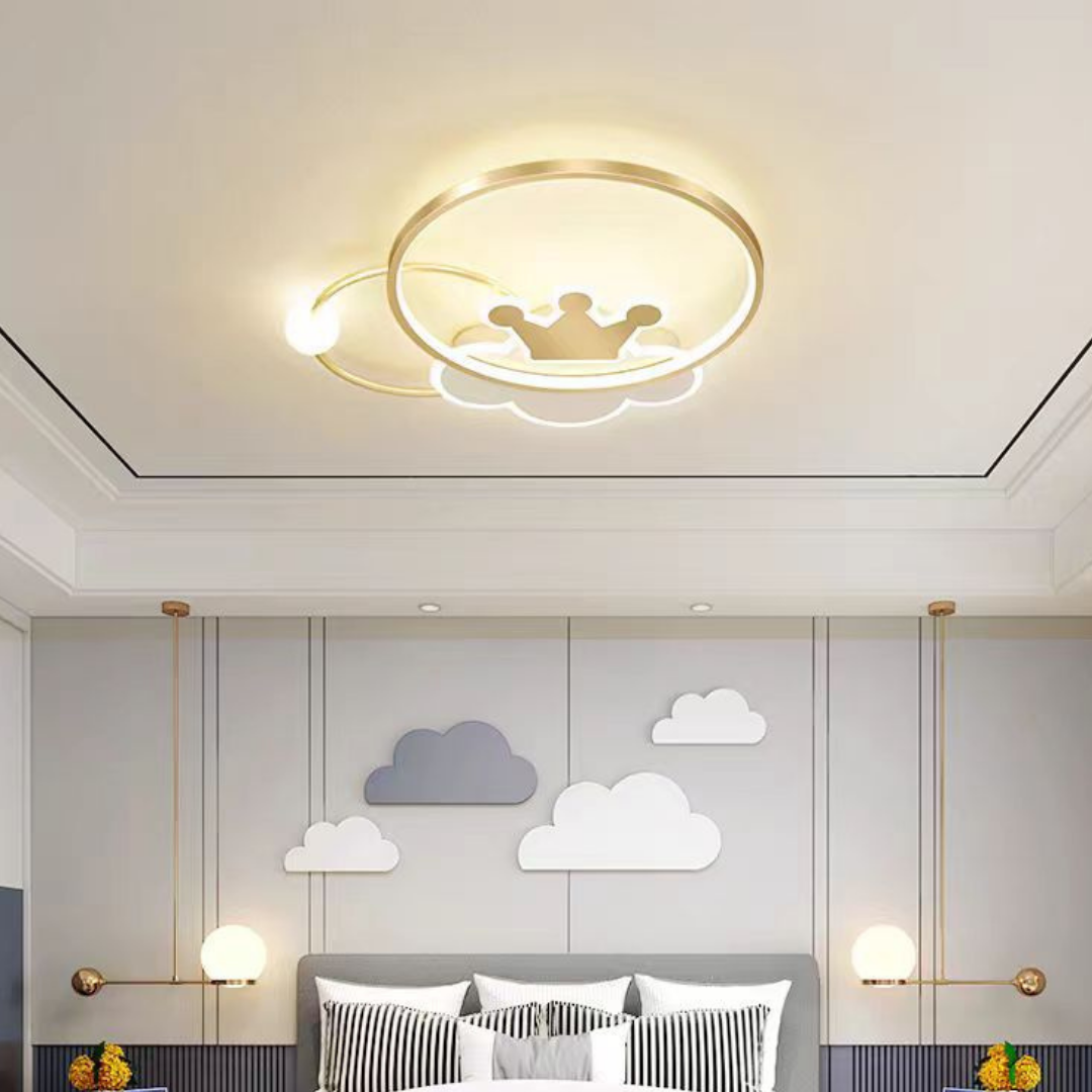Lustra LED 110W Gold Majesty Telecomanda Echivalent 300W