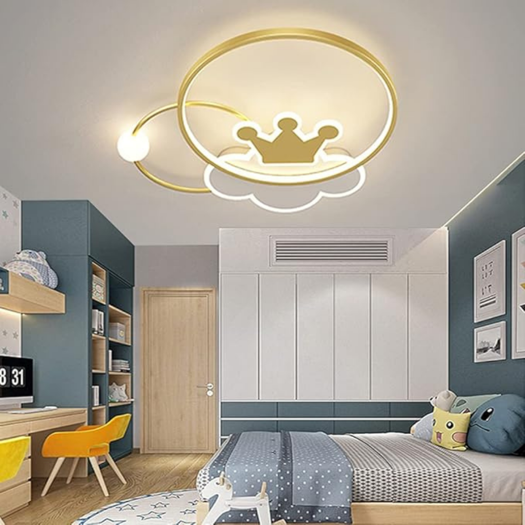 Lustra LED 110W Gold Majesty Telecomanda Echivalent 300W