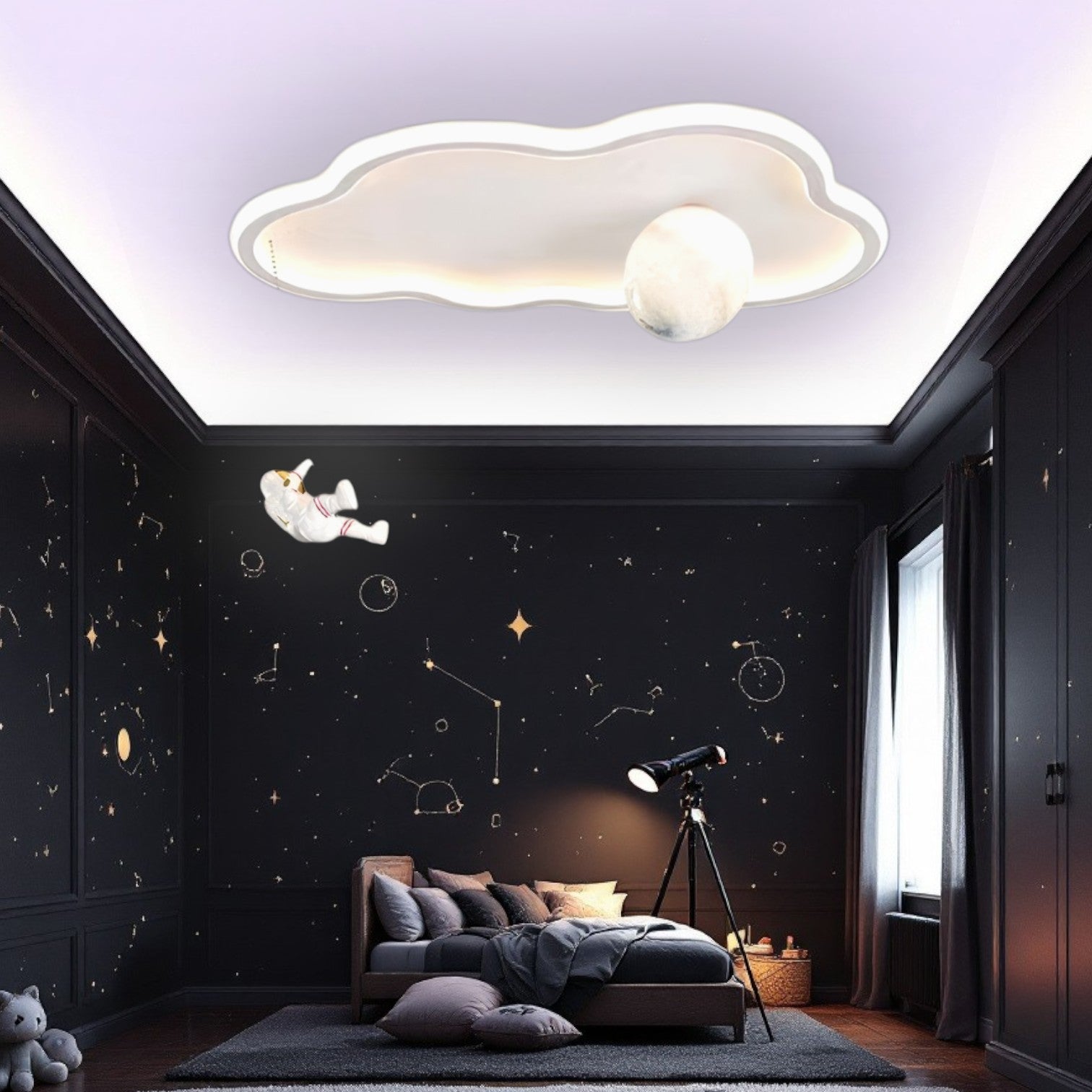 Lustra LED 144W Moonwalk Cloud Telecomanda Echivalent 400W