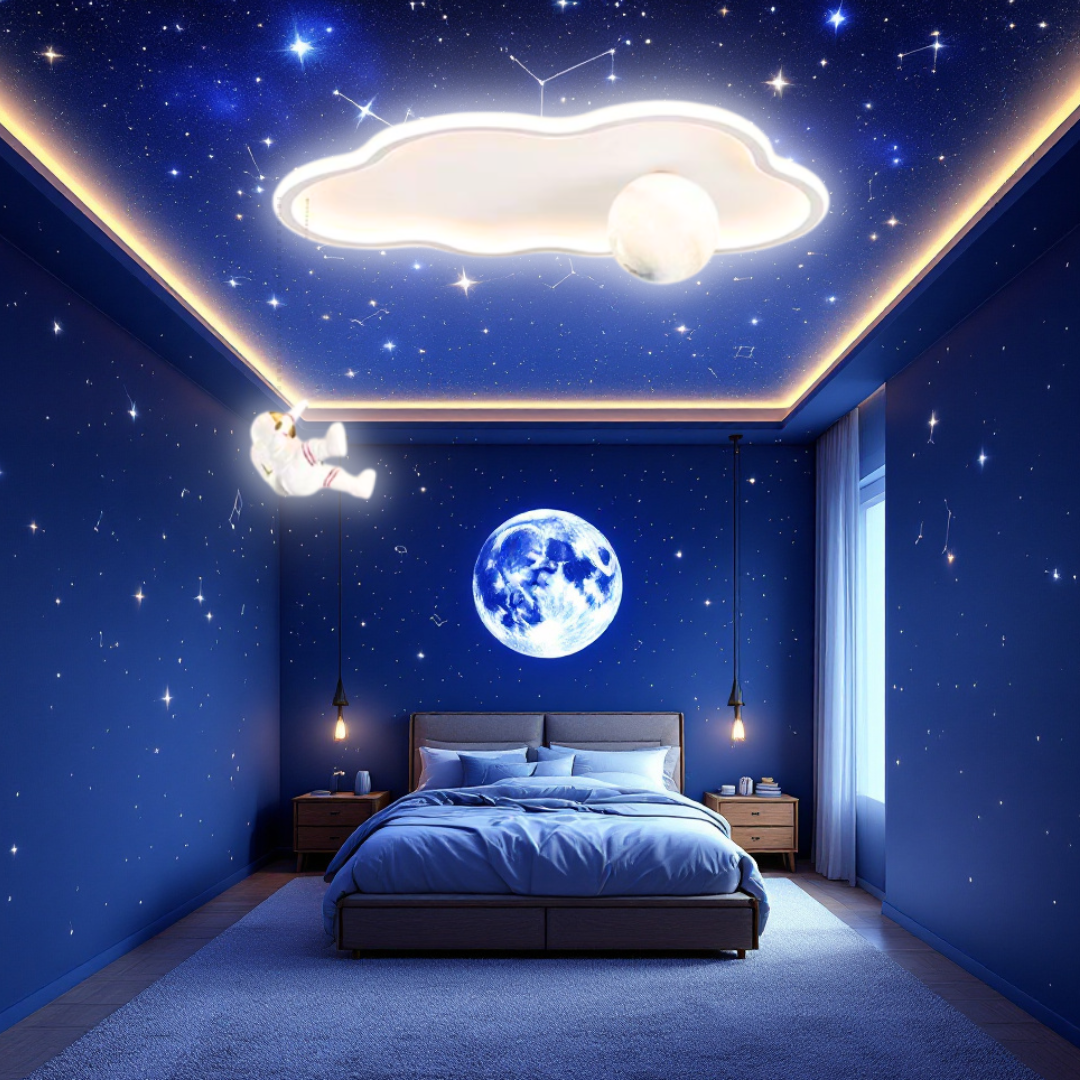 Lustra LED 144W Moonwalk Cloud Telecomanda Echivalent 400W