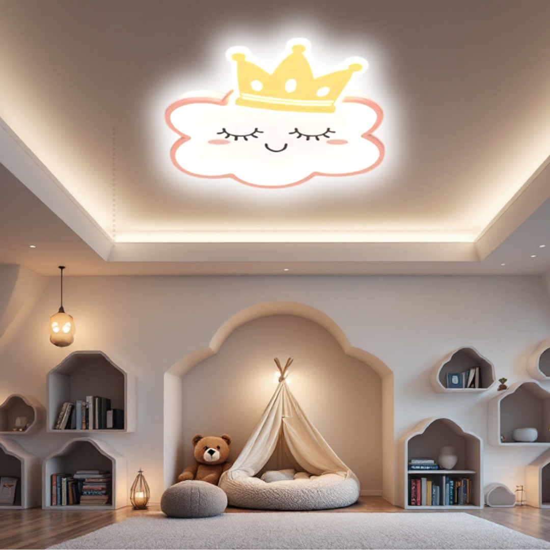 Lustra LED 120W Happy Cloud Telecomanda Echivalent 500W