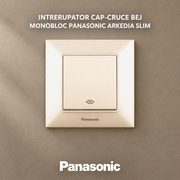Intrerupator Cap-Cruce Bej Monobloc Panasonic Arkedia Slim