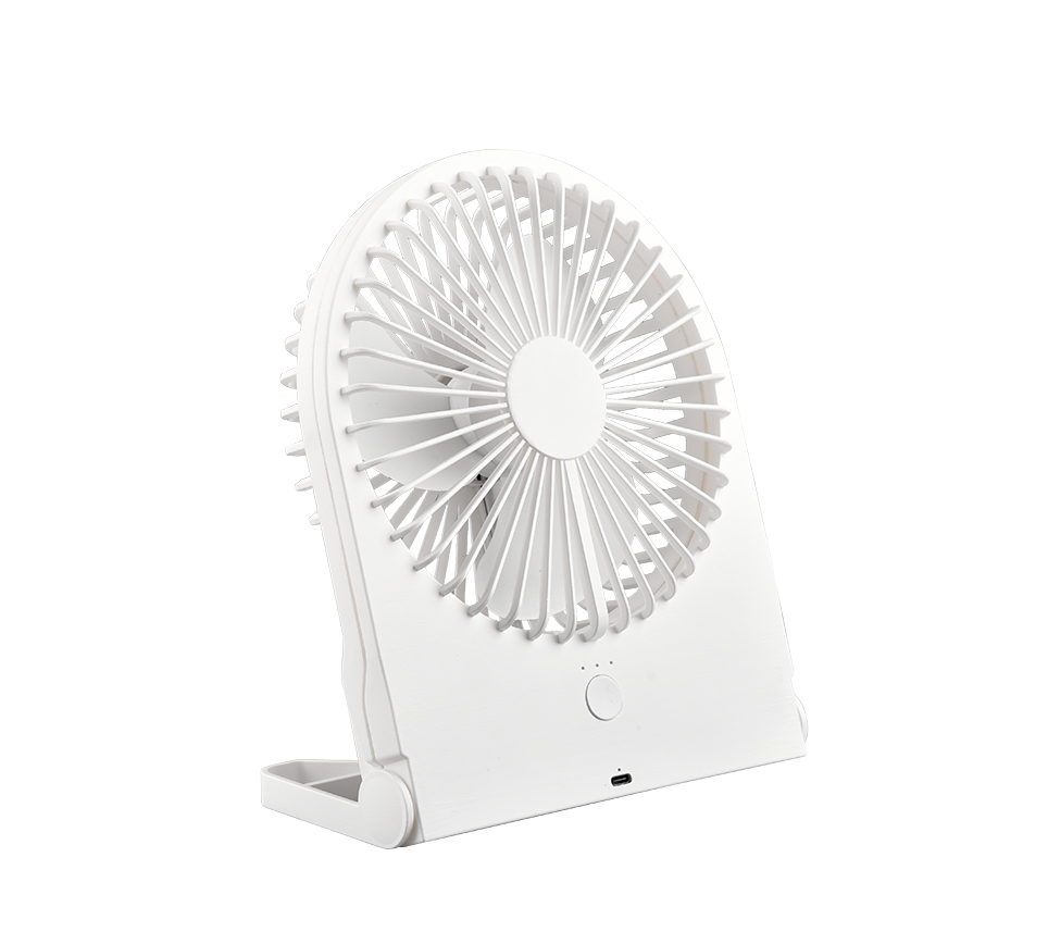 Ventilator cu Acumulator Breezy White cu 3 Moduri Viteza