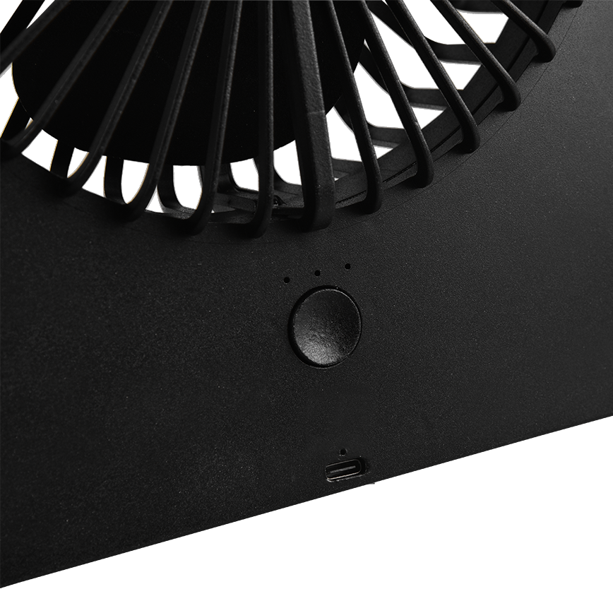 Ventilator cu Acumulator Breezy Black cu 3 Moduri Viteza