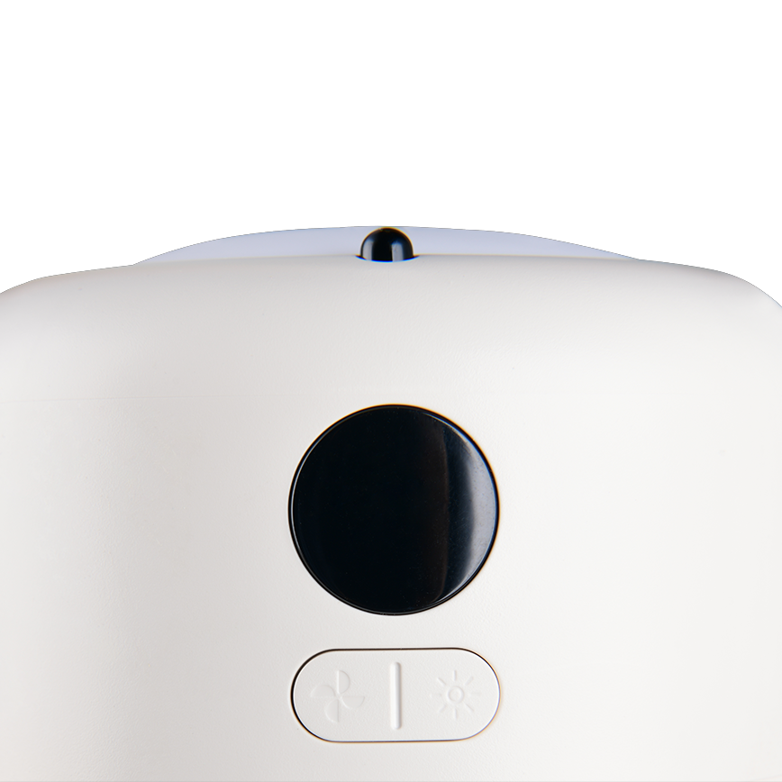 Lampa de veghe LED Suspendata Rena White cu Ventilator si Telecomanda
