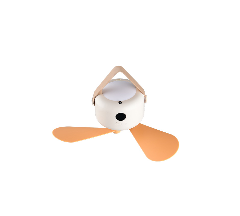 Lampa de veghe LED Suspendata Rena White cu Ventilator si Telecomanda