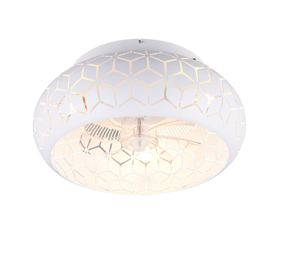 Lustra Bidar White cu Ventilator si Telecomanda Premium Germany