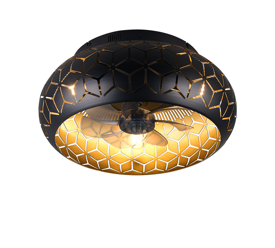 Lustra Bidar Black cu Ventilator si Telecomanda Premium Germany