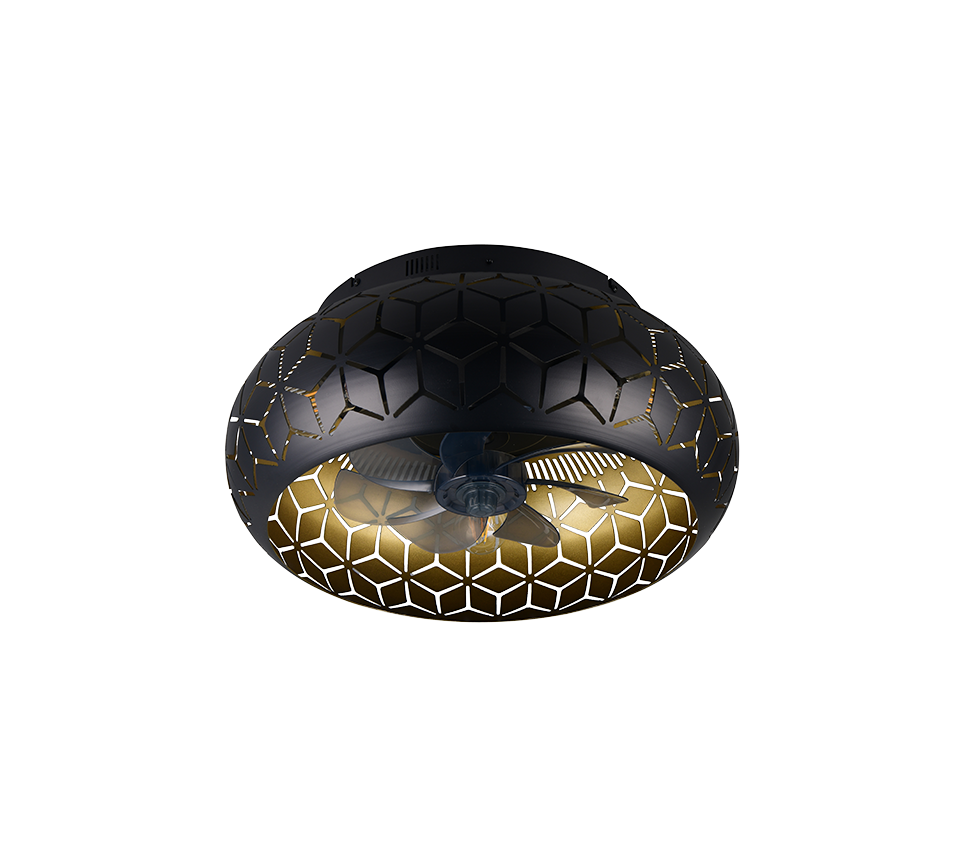 Lustra Bidar Black cu Ventilator si Telecomanda Premium Germany