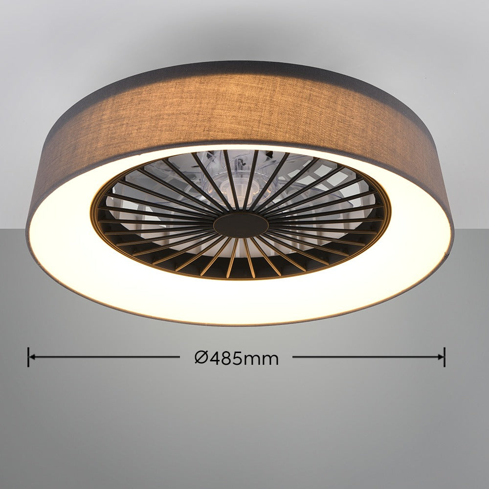 Lustra LED Farsund Grey cu Ventilator si Telecomanda Premium Germany