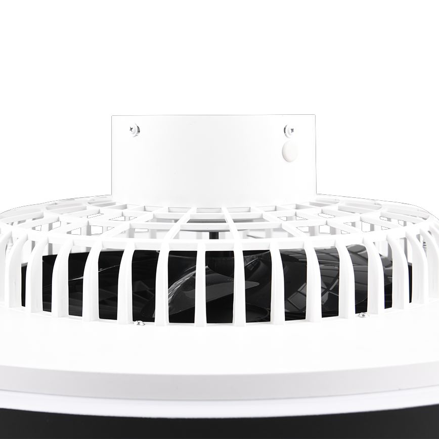 Lustra LED Halmstad Black & White cu Ventilator si Telecomanda Premium Germany