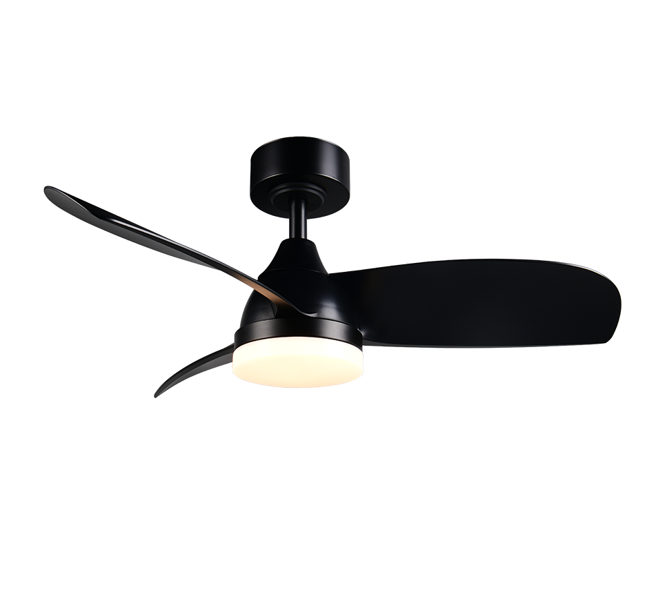 Lustra LED Helsinki Black cu Ventilator si Telecomanda Premium Germany