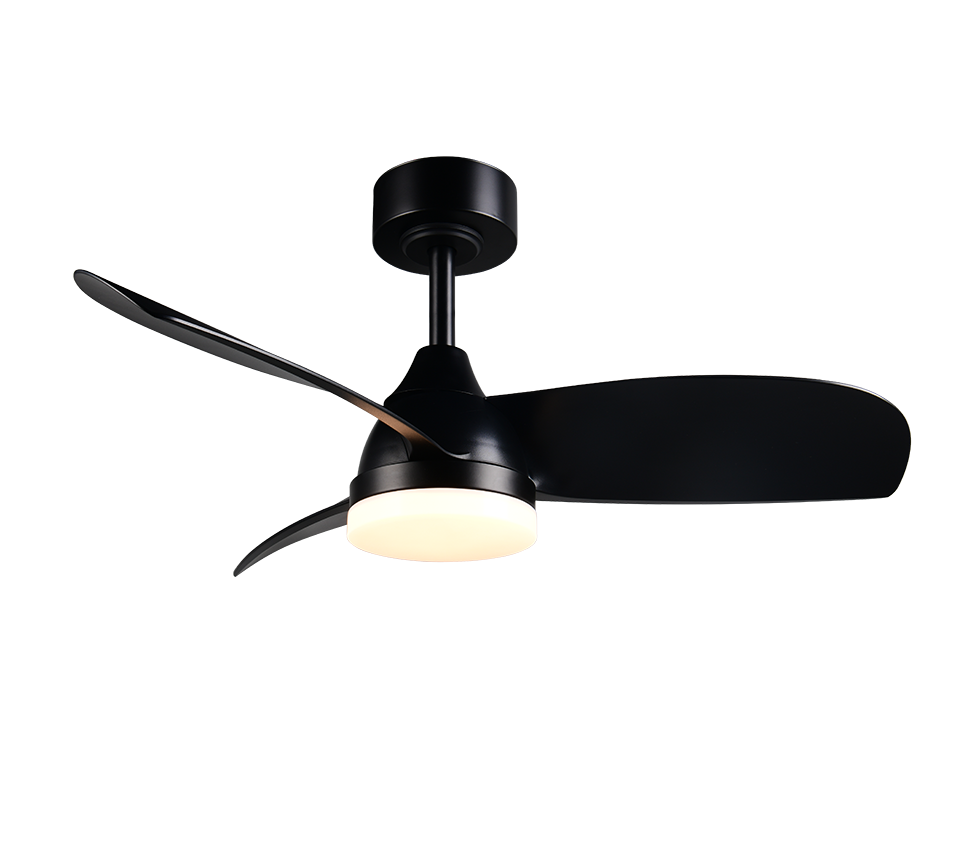 Lustra LED Helsinki Black cu Ventilator si Telecomanda Premium Germany
