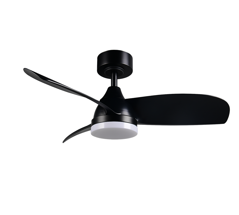 Lustra LED Helsinki Black cu Ventilator si Telecomanda Premium Germany