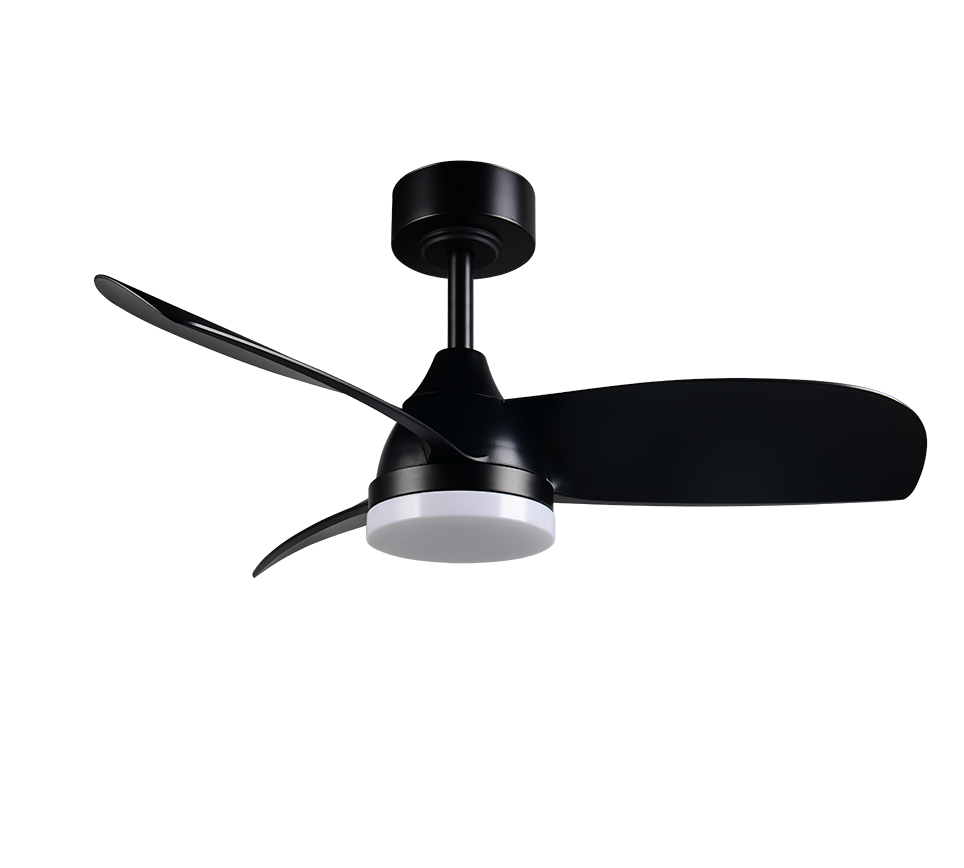 Lustra LED Helsinki Black cu Ventilator si Telecomanda Premium Germany