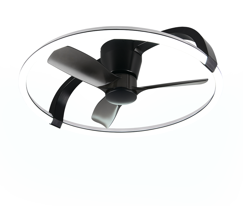 Lustra LED RGB Stockholm Black cu Ventilator si Telecomanda Premium Germany