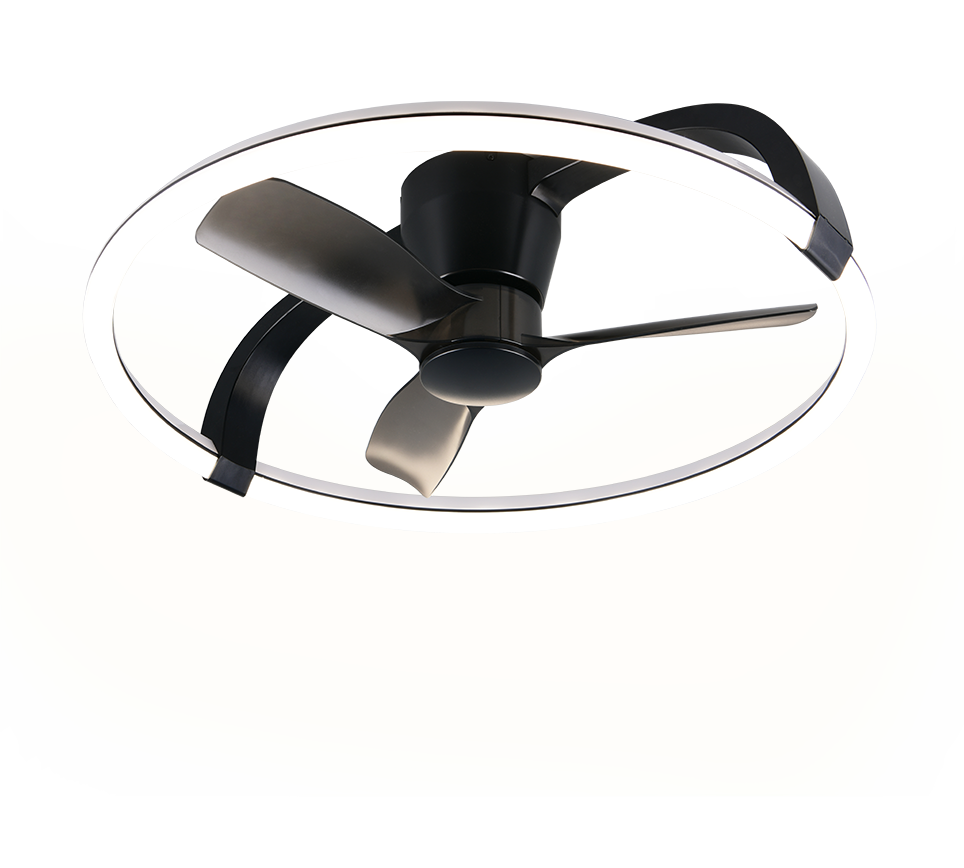 Lustra LED RGB Stockholm Black cu Ventilator si Telecomanda Premium Germany