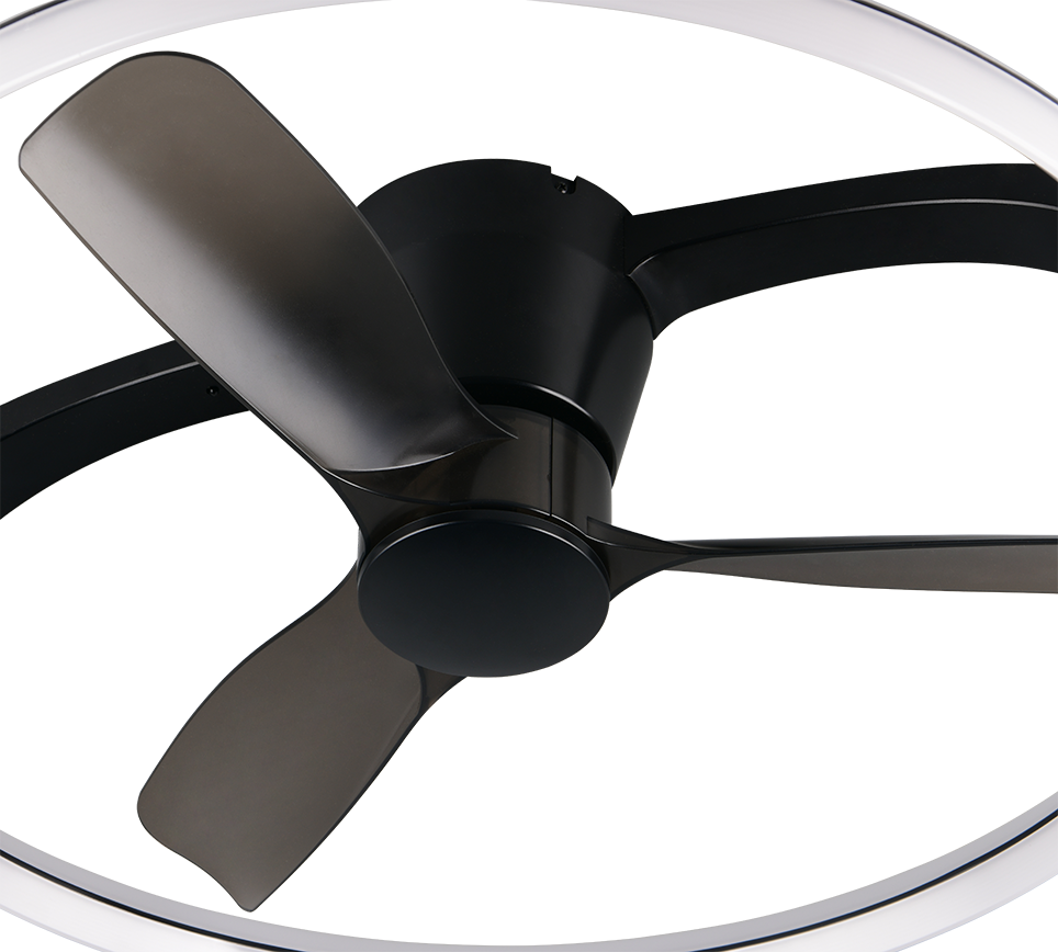 Lustra LED RGB Stockholm Black cu Ventilator si Telecomanda Premium Germany