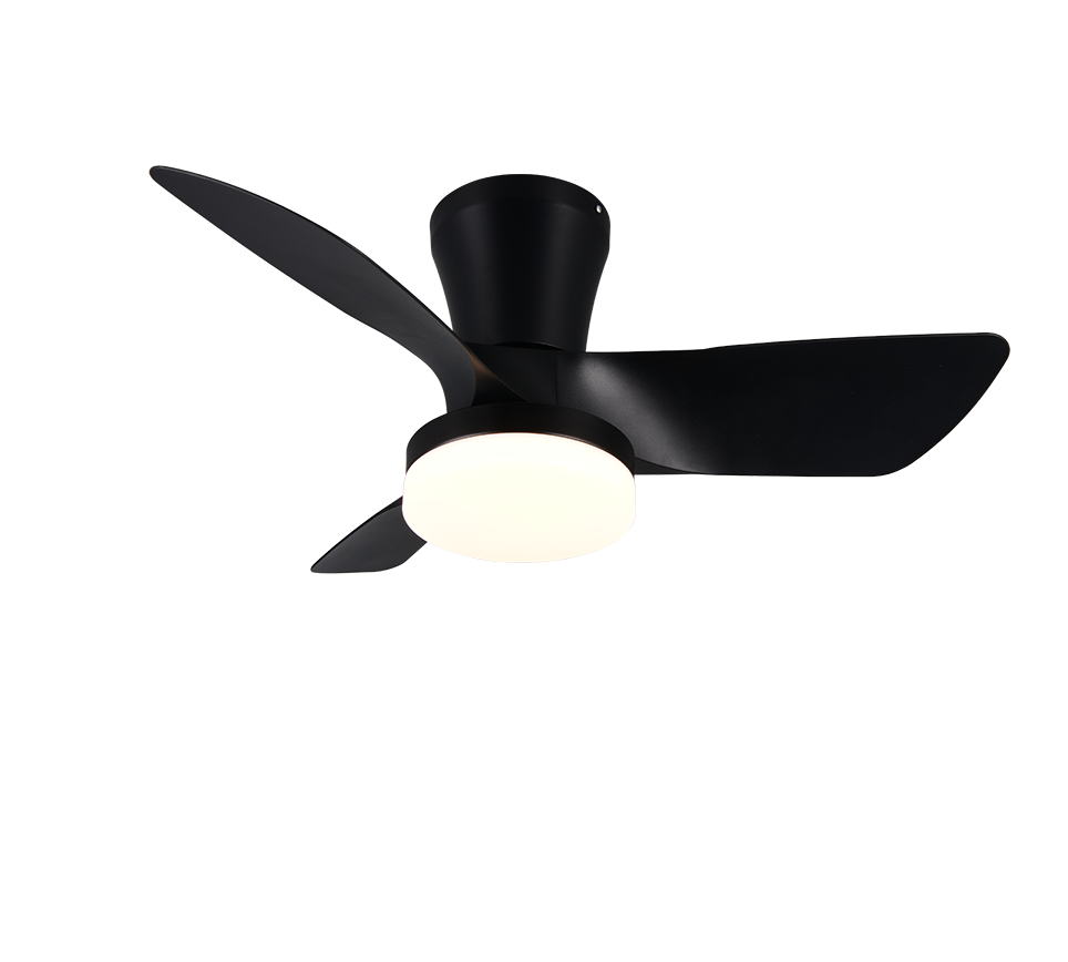 Lustra LED Randers Black cu Ventilator si Telecomanda Premium Germany