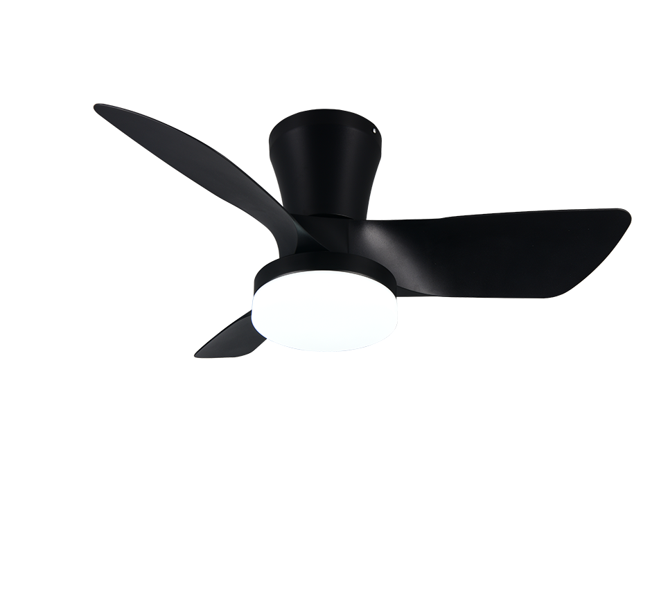 Lustra LED Randers Black cu Ventilator si Telecomanda Premium Germany