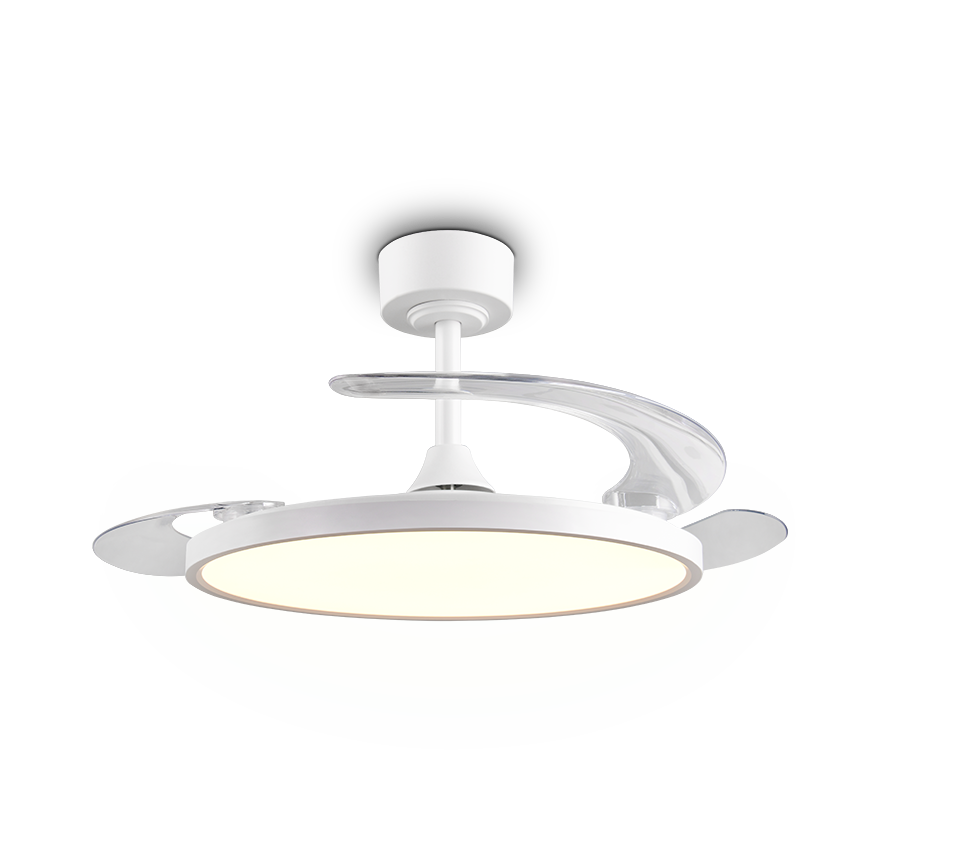 Lustra LED Kasfjord White cu Ventilator si Telecomanda Premium Germany