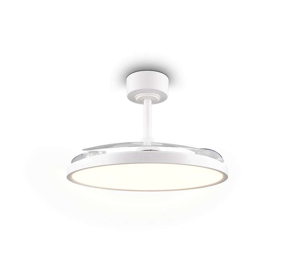 Lustra LED Kasfjord White cu Ventilator si Telecomanda Premium Germany
