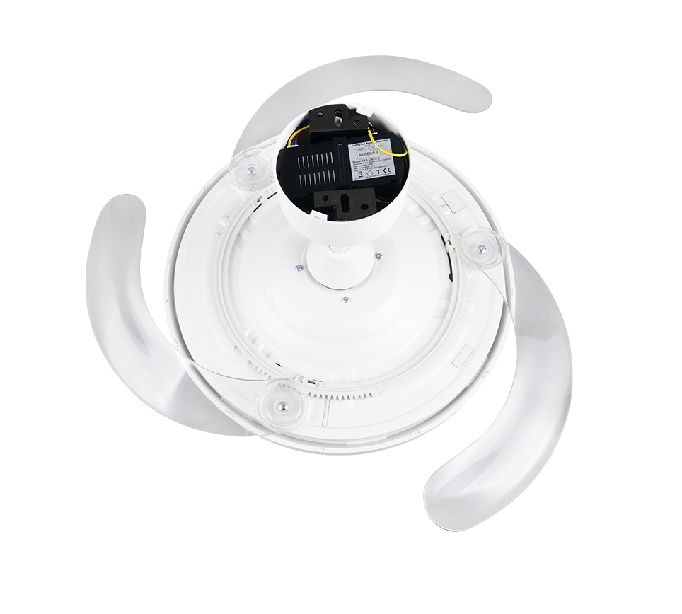 Lustra LED Kasfjord White cu Ventilator si Telecomanda Premium Germany