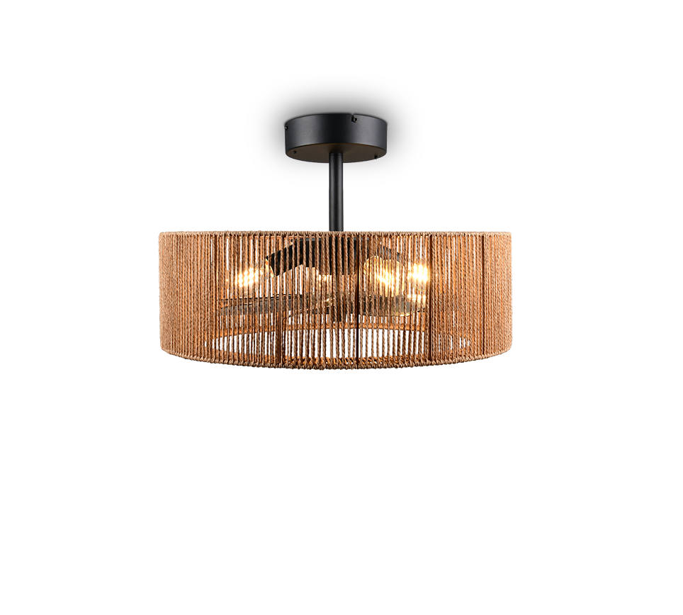 Lustra Smillum Brown cu Ventilator si Telecomanda Premium Germany