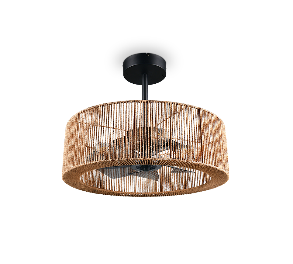 Lustra Smillum Brown cu Ventilator si Telecomanda Premium Germany