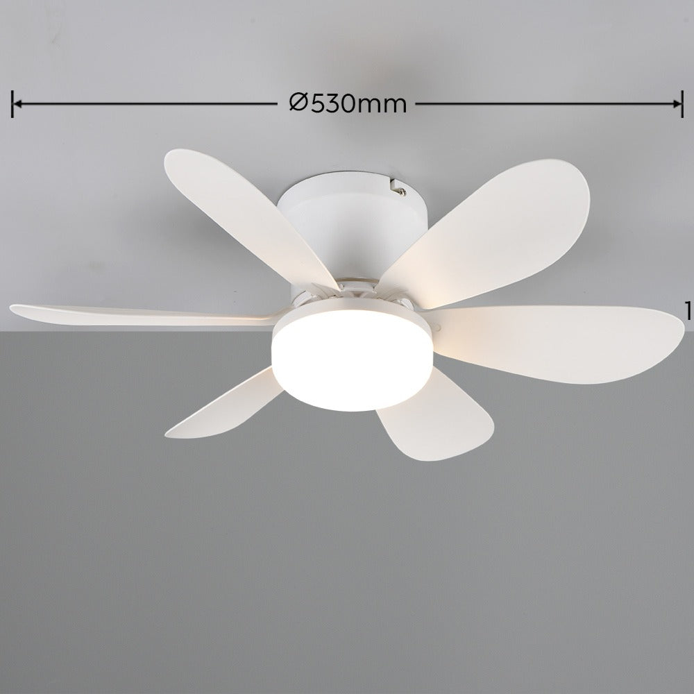 Lustra LED Lund White cu Ventilator si Telecomanda Premium Germany