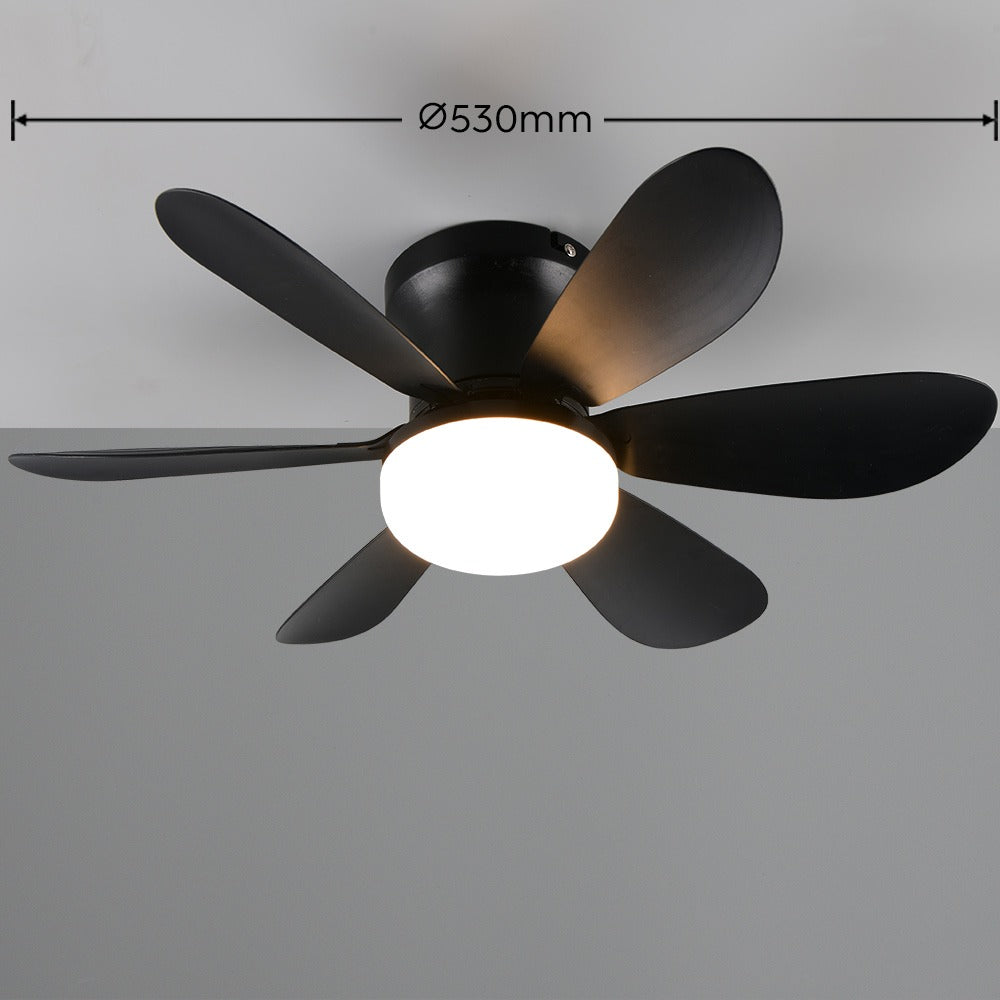 Lustra LED Lund Black cu Ventilator si Telecomanda Premium Germany