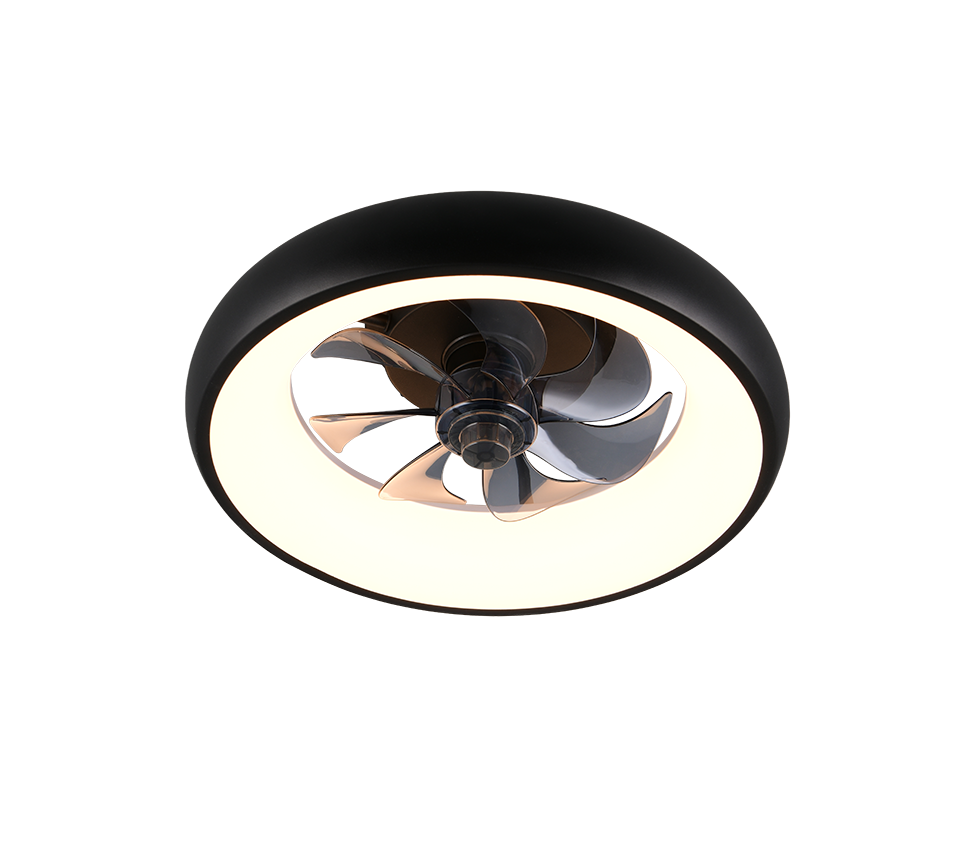Lustra LED Muonio Black & White cu Ventilator si Telecomanda Premium Germany