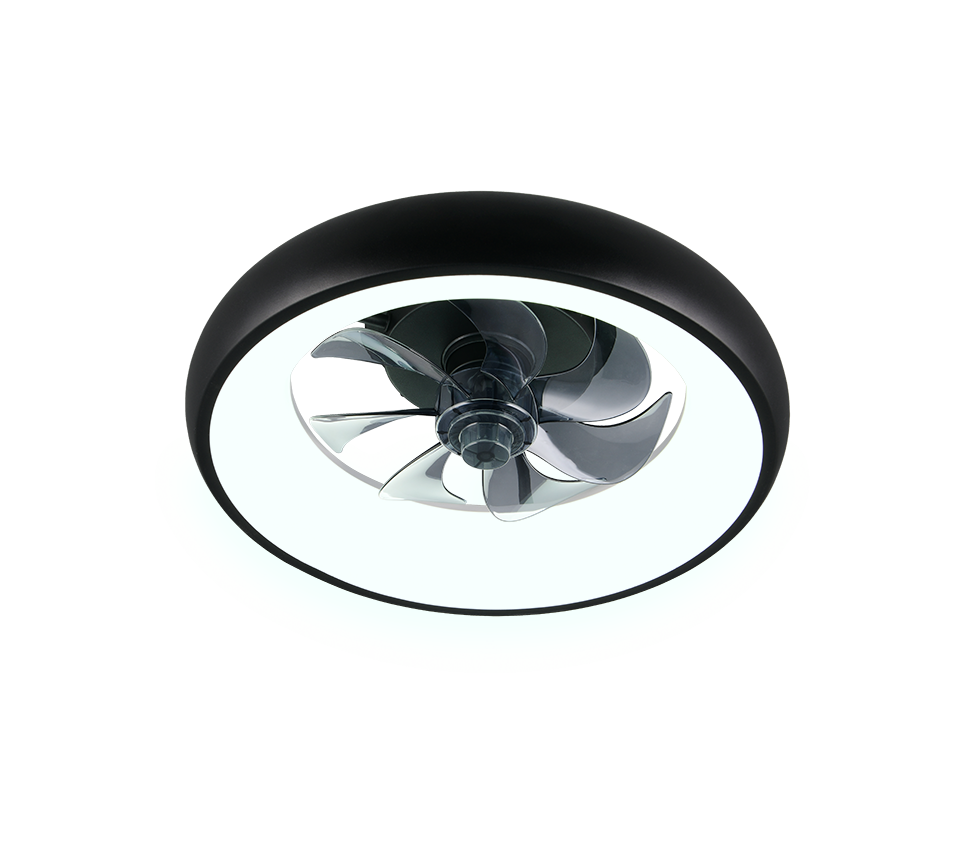 Lustra LED Muonio Black & White cu Ventilator si Telecomanda Premium Germany