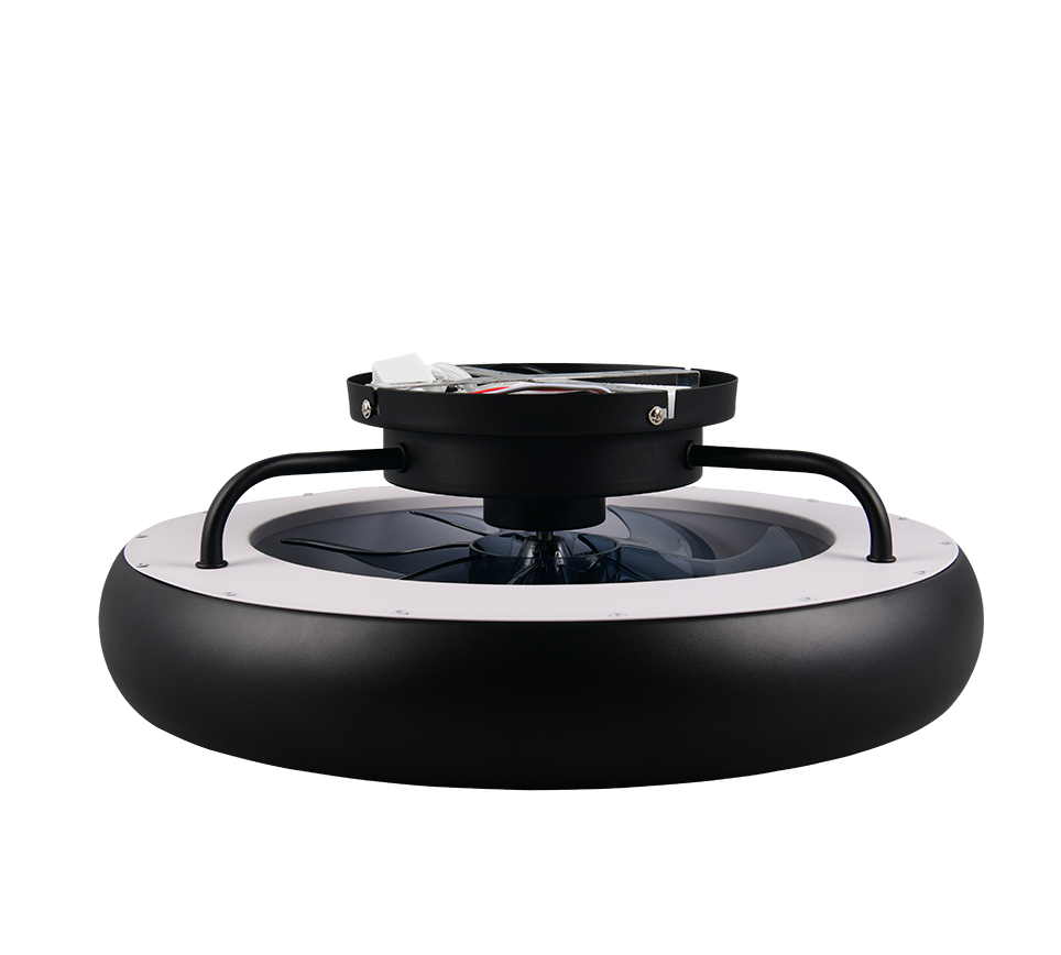 Lustra LED Muonio Black & White cu Ventilator si Telecomanda Premium Germany