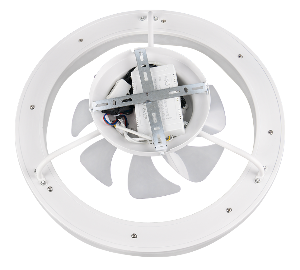 Lustra LED Skaulo White cu Ventilator si Telecomanda Premium Germany