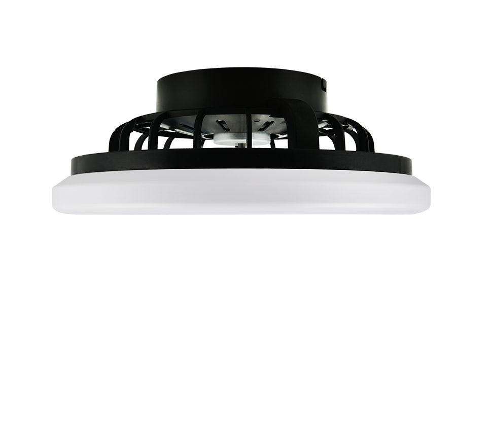 Lustra LED Rotsund Black & White cu Ventilator si Telecomanda Premium Germany
